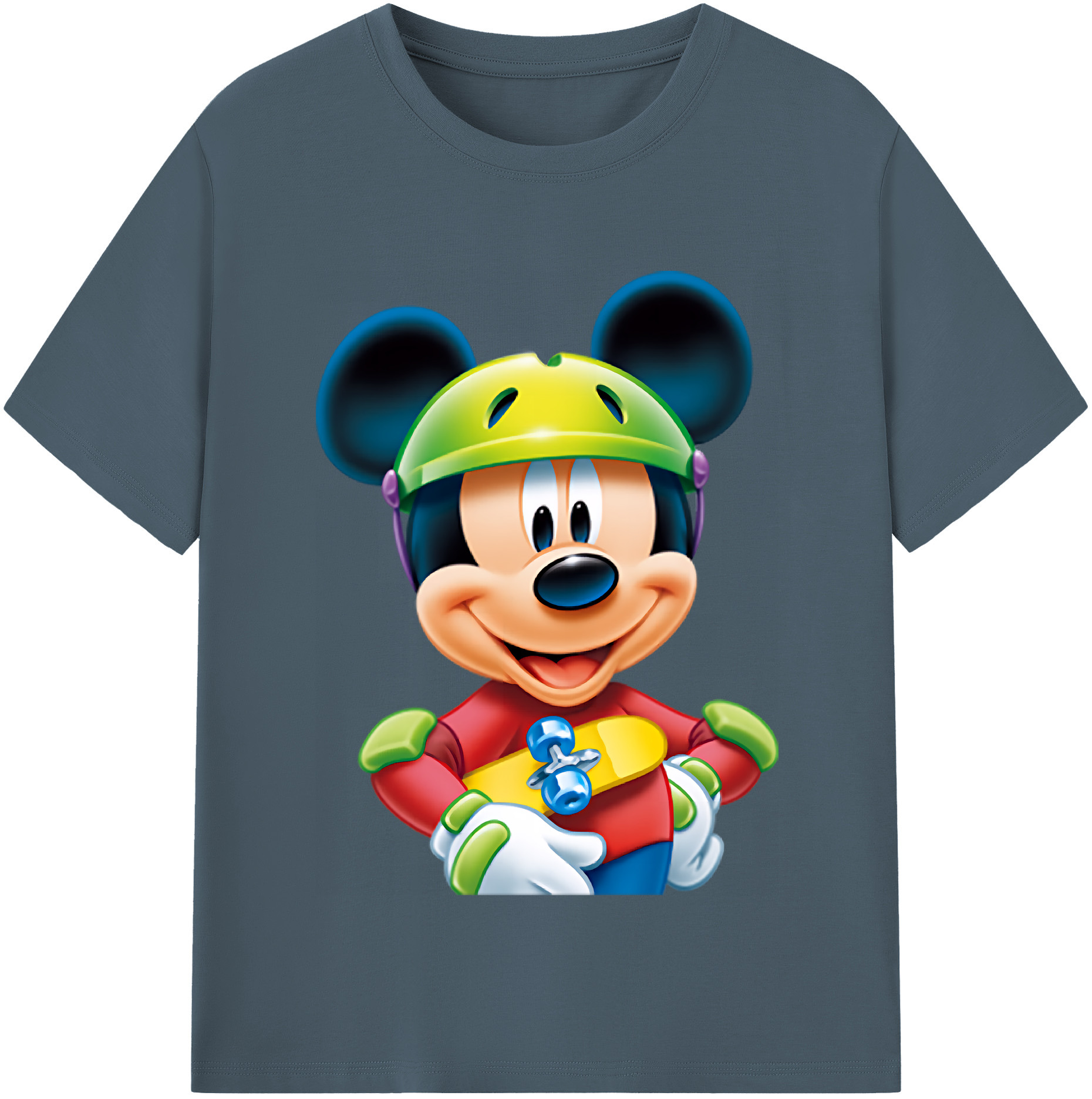（画像用） ミッキーマウス Mickey Mouse 綿100％半袖Tシャツ（フロントプリント）